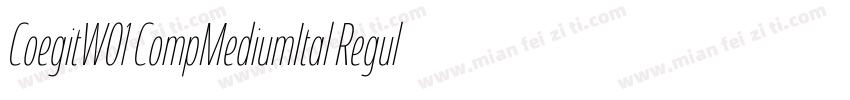 CoegitW01 CompMediumItal Regular字体转换